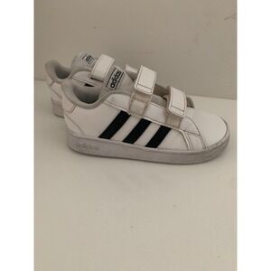 Adidas Grand Court Toddler Sneakers‎ White Black EF0118 Size 9K Unisex